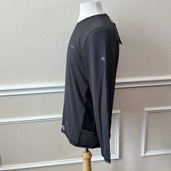 Craghoppers NEVIO Long Sleeve Top - Black Pepper Stripe - Picture 7 of 15